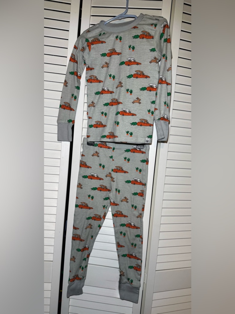 Honest Organic Cotton Easter Bunny/Carrot long sleeve pajamas